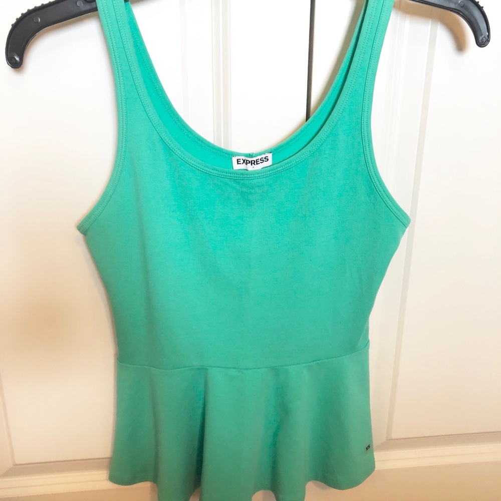 EXPRESS Mint Peplum Tank